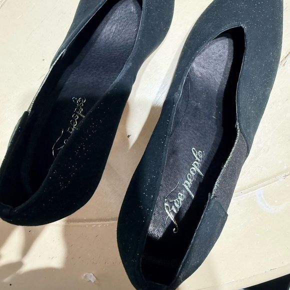 Free People Black Sparkle Heels - Picture 4 of 5